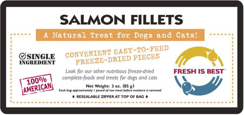 Freeze Dried Wild Salmon Fillets (3 oz)