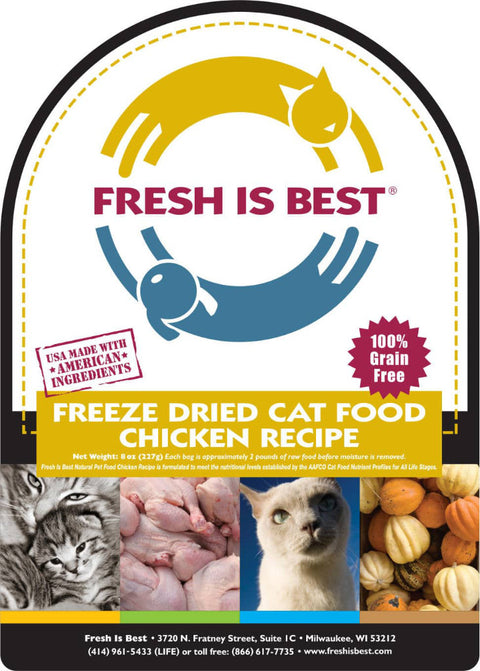 Freeze Dried Chicken Cat Food (8 oz)