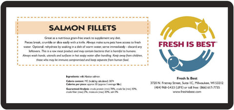Freeze Dried Wild Salmon Fillets (3 oz)