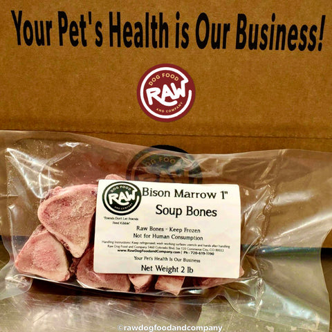 Bison Marrow Soup 1 inch Dog Bones