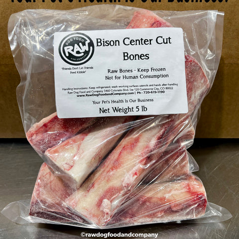 Bison Marrow Center Cut Dog Bones(~6 Bones)